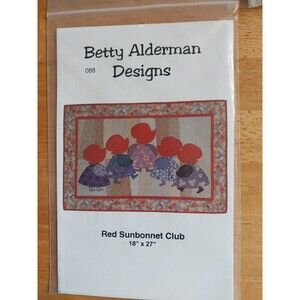 Betty Alderman Designs~Red Sunbonnet Club # 088~Quilt Pattern~18"x 27"